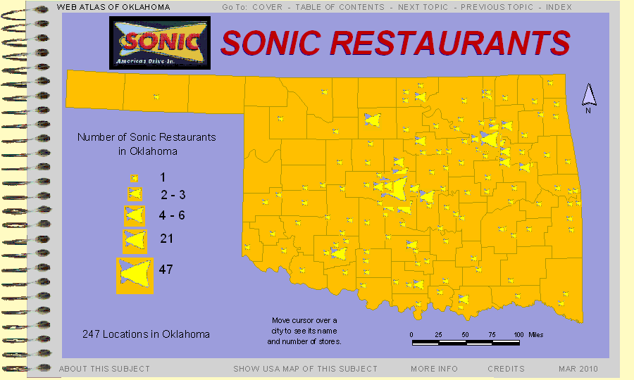 The Number of Sonic Drive-Ins in Every State [MAP]