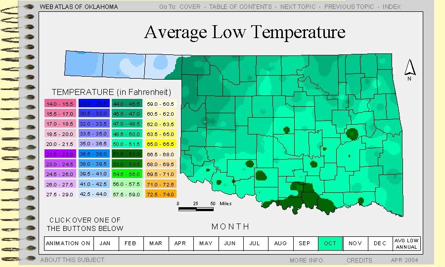 Low Temperatures in Oklahoma